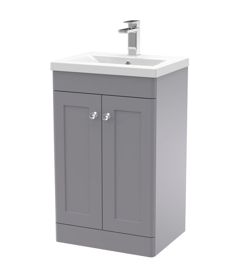 Nuie Classique Floor Standing Vanity Unit with Mid-Edge Basin - Grey