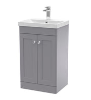 Nuie Classique Floor Standing Vanity Unit with Thin Edge Basin - Grey