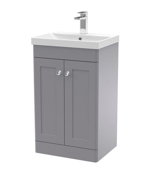 Nuie Classique Floor Standing Vanity Unit with Thin Edge Basin - Grey