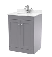 Grey cabinet, White Marble
