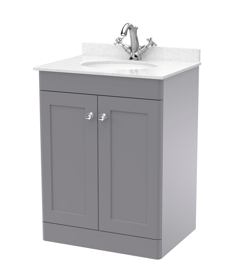Grey cabinet, White Marble