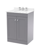 Grey cabinet, White Marble