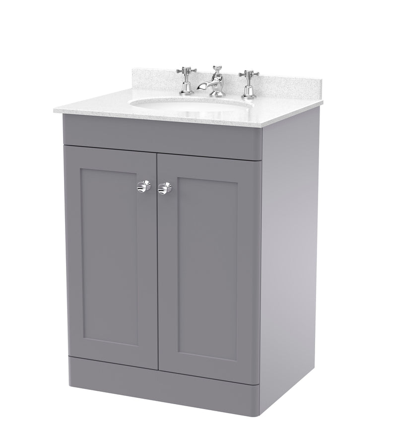 Grey cabinet, White Marble