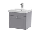 Nuie Classique Wall Hung Vanity Unit with Thin Edge Basin - Grey