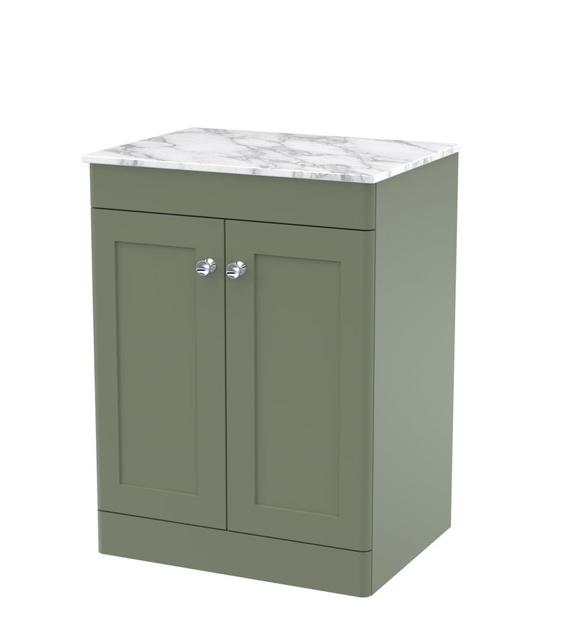 Green cabinet, Carrara Marble