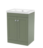 Nuie Classique Floor Standing Vanity Unit with Contemporary Basin (No Tap Hole) - Green