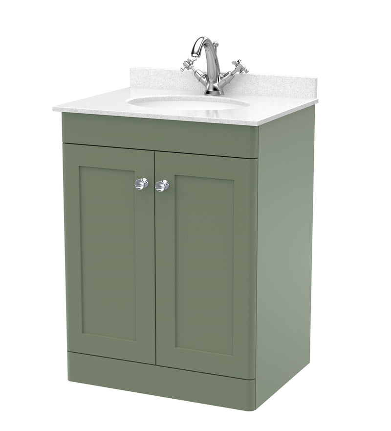 Green cabinet, White Marble