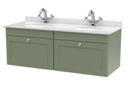 Green cabinet, White Marble