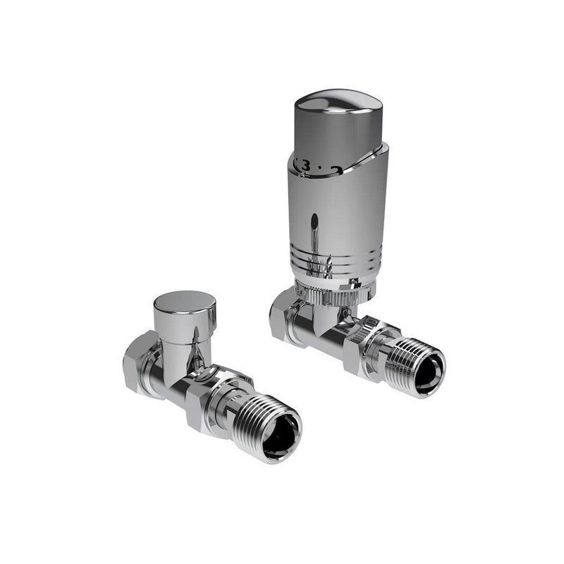 Kartell K-VIT K-Design Straight Twin Valve Pack Chrome (CR-TRV201S)