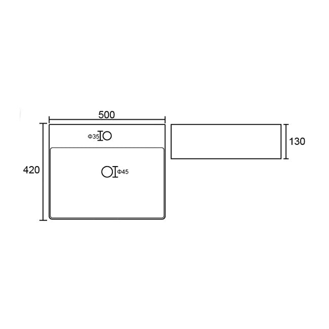 Kartell K-VIT Essential 500mm Counter Top Basin (CTB-ESS500)