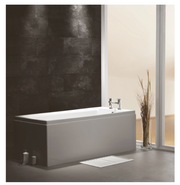 Carron Quantum single ended bath installed in a modern bathroom with bath panels