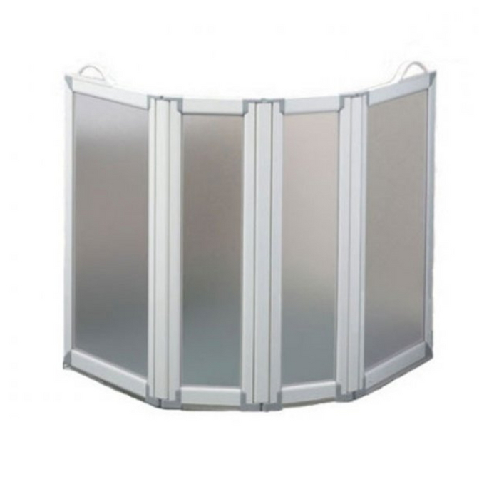AKW Freeway 4 Panel Portable Shower Screen 400x225x225x400mm (750mm High) 15135