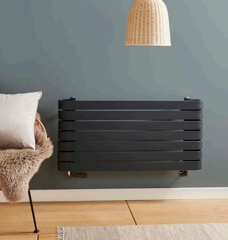 Kartell K-VIT Denver Designer Radiator 1000x500mm Textured Grey and White Gloss (DEN500-1000A)(DEN500-1000WT)