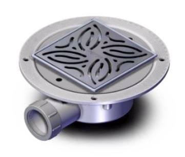AKW DW90 low depth dry shower waste with Tuff Form tiled floor adaptor code 25418-UK