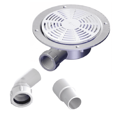 AKW DW90 low depth dry waste with Tuff Form vinyl floor adaptor code 25419-UK