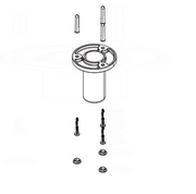 AKW Level Best Deflector to Ceiling Kit fitted between screen top edge and ceiling