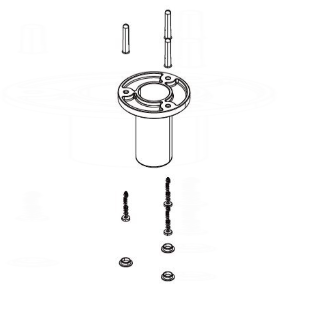 AKW Level Best Deflector to Ceiling Kit fitted between screen top edge and ceiling