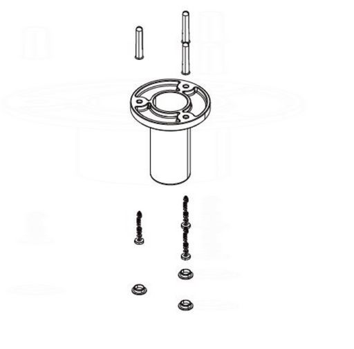 AKW Level Best Deflector to Ceiling Kit fitted between screen top edge and ceiling