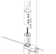 AKW Level Best Deflector to Ceiling Kit installation detail