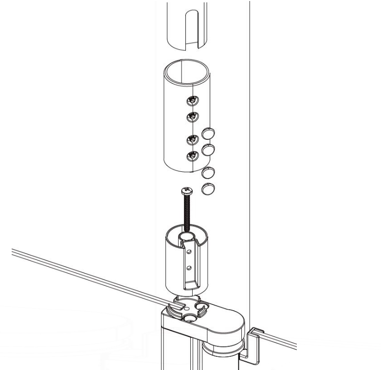 AKW Level Best Deflector to Ceiling Kit installation detail