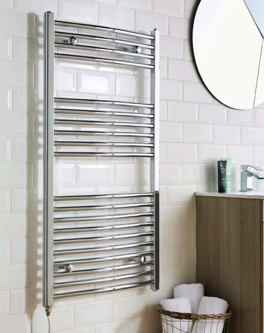 Kartell K-VIT Straight Electric Towel Rail - On/Off 500 x 1000mm Chrome (ESTR510C)