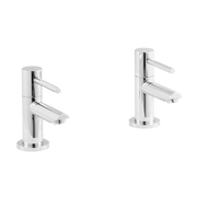 Nuie Series Two Chrome Basin Pillar Taps - Pair — FJ311