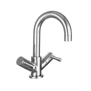 Nuie Series Two Chrome Mono Basin Mixer with Swivel Spout & Push Button Waste — FJ317