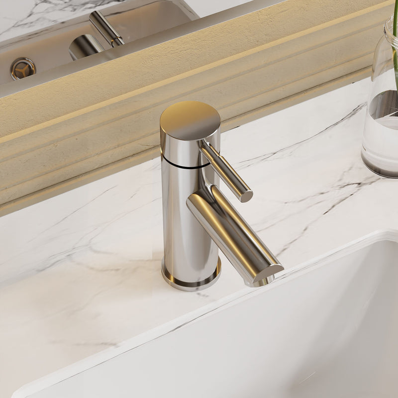Nuie Series Two Chrome Mono Basin Mixer with Push Button Waste lifestyle image 2