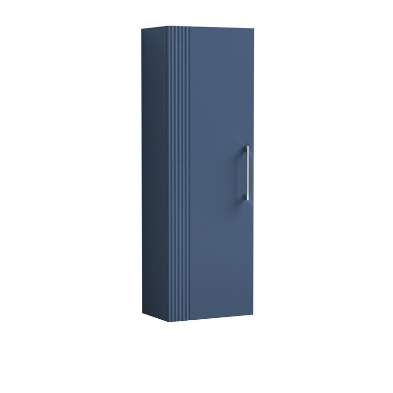Nuie Deco 400mm Wall Hung Tall Cabinet - Satin Blue