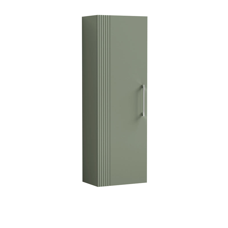 Nuie Deco 400mm Wall Hung Tall Cabinet - Satin Green