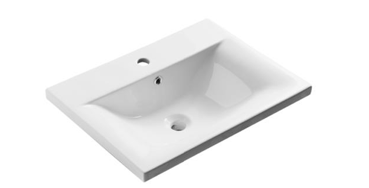 Kartell K-VIT Purity 600mm Floor Standing 2 Drawer Unit & Mid Depth Ceramic Basin - Storm Grey Gloss (FUR012PU-FUR061PU)