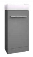 Kartell K-VIT Purity Cloakroom Unit & Basin - Storm Grey Gloss (FUR281PU-RWFCUBEBAS)