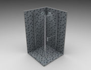 AKW Larenco Duo split glass shower door with fixed panel