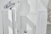 Access Florida compact walk in bath with seat and door open detail
