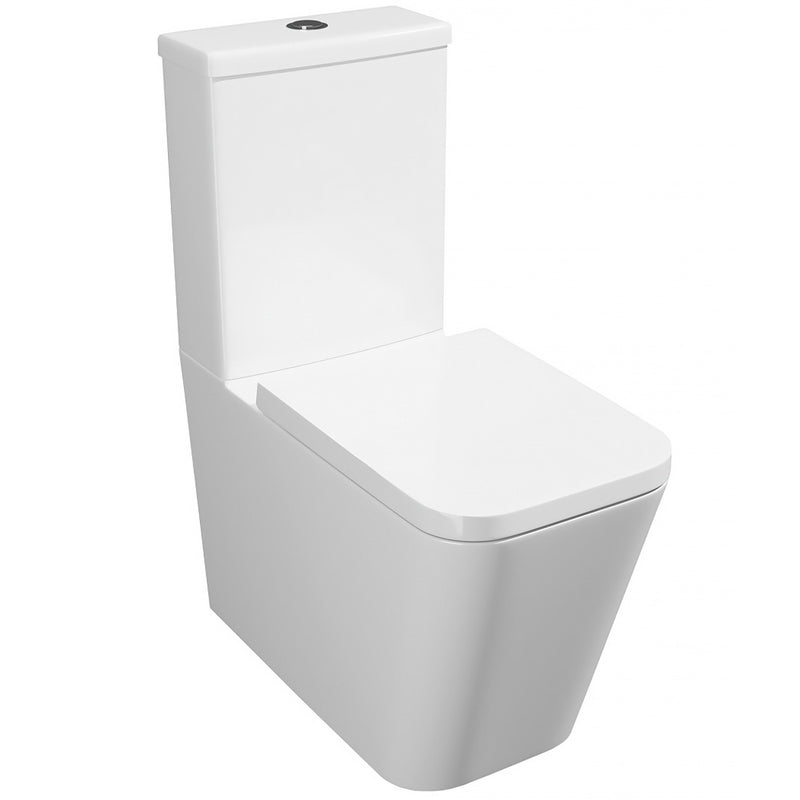 Kartell K-VIT Genoa Square Close To Wall Close Coupled WC Pan - White (GEN001SQ)