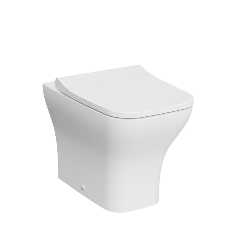 Kartell K-VIT Genoa Square Back To Wall WC Pan - White (GEN006SQ)
