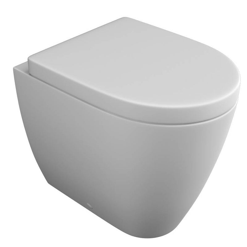 Kartell K-VIT Genoa Round Rimless Back To Wall WC Pan - White (GEN026RO)