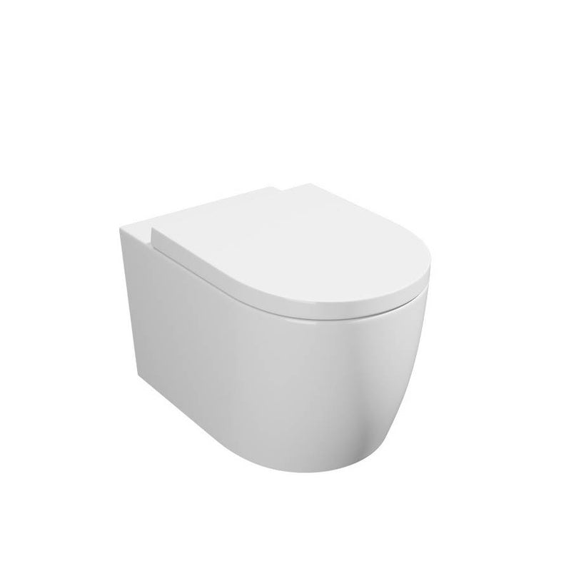 Kartell K-VIT Genoa Round Rimless Wall Hung WC Pan - White (GEN027RO)