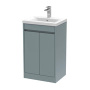 Nuie Havana Floor Standing Vanity Unit with Mid-Edge Basin - Coastal Grey 500mm