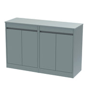 Nuie Havana Floor Standing Counter Top Vanity Unit with Co-ordinating Worktop - Coastal Grey 1200mm 4 Door