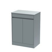 Nuie Havana Floor Standing Counter Top Vanity Unit with Co-ordinating Worktop - Coastal Grey 600mm 2 Door