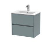 Nuie Havana Wall Hung Vanity Unit with Minimalist Basin - Coastal Grey 600mm