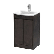 Nuie Havana Floor Standing Vanity Unit with Curved Basin - Metallic Slate 500mm