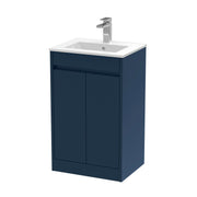 Nuie Havana Floor Standing Vanity Unit with Minimalist Basin - Indigo Blue 500mm
