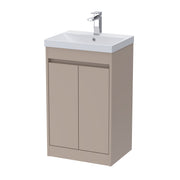 Nuie Havana Floor Standing Vanity Unit with Thin Edge Basin - Soft Linen 500mm