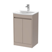 Nuie Havana Floor Standing Vanity Unit with Curved Basin - Soft Linen 500mm