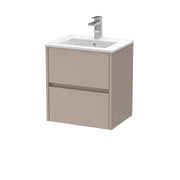 Nuie Havana Wall Hung Vanity Unit with Minimalist Basin - Soft Linen 500mm
