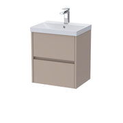 Nuie Havana Wall Hung Vanity Unit with Thin Edge Basin - Soft Linen 500mm