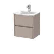 Nuie Havana Wall Hung Vanity Unit with Curved Basin - Soft Linen 500mm
