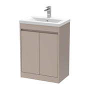 Nuie Havana Floor Standing Vanity Unit with Mid-Edge Basin - Soft Linen 600mm
